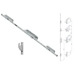 FUHR Zasuwnica drzwiowa 855GL U24/45/92/8 sterowana wkładką – hak Ocynk srebrny