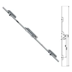 FUHR Zasuwnica drzwiowa 833 16/35/92/8 automat – języki Ocynk srebrny