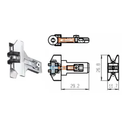 FUHR Rolka wymienna dormas 30 mm Ocynk srebrny FUHR Rolka wymienna dormas 30 mm Ocynk srebrny