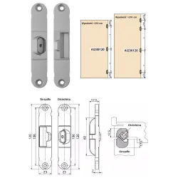 Otlav STABILIZATOR INVISACTA 230  2 szt. Chrom matowy