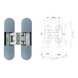 Otlav ZAWIAS WPUSZCZANY INVISACTA 305 3-D TPP 40 KG [Z NASADKAMI GC300010J102] Biały