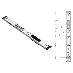 FUHR Zaczep zamka głównego RFH57579RX- prawy 4/U25x6,5 oś 13 mm Ocynk srebrny