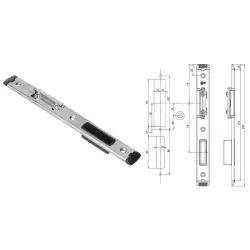 FUHR Zaczep zamka głównego lewy U24x5 mm Stal szlachetna FUHR Zaczep zamka głównego lewy U24x5 mm Stal szlachetna