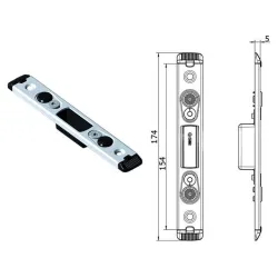 FUHR Zaczep rygla zasuwnicy automatycznej U24x5 Stal szlachetna FUHR Zaczep rygla zasuwnicy automatycznej U24x5 Stal szlachetna
