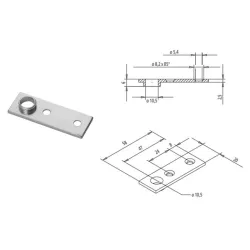 FUHR Prowadzenie pręta skrzydła biernego Srebrny FUHR Prowadzenie pręta skrzydła biernego Srebrny