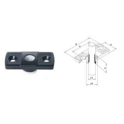 FUHR Zaczep pręta stalowego 10 mm Czarny FUHR Zaczep pręta stalowego 10 mm Czarny