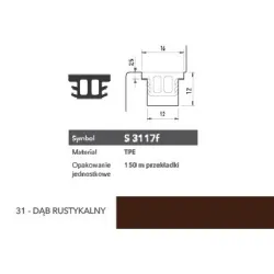 Deventer Uszczelka okienna przylgniowa S3117f – 100 m Brąz rustykalny