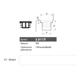 Deventer Uszczelka okienna przylgniowa S3117f – 100 m Biały