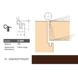 Deventer Uszczelka do drzwi wewnętrznych S485 – 150 m Dąb rustykalny