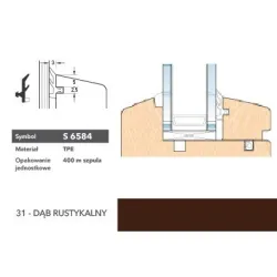 Deventer Uszczelka okienna przylgniowa S6584 – 400 m Dąb rustykalny