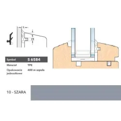 Deventer Uszczelka okienna przylgniowa S6584 – 400 m Szary