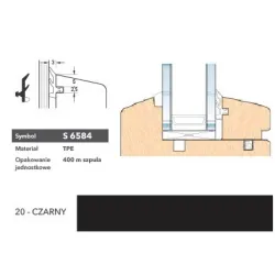 Deventer Uszczelka okienna przylgniowa S6584 – 400 m Czarny