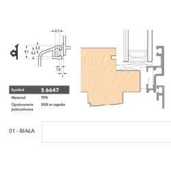 Deventer Uszczelka okienna S6647 – 400 m Biały