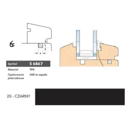 Deventer Uszczelka okienna przylgniowa S6867 – 400 m Czarny