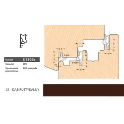 Deventer Uszczelka okienna przylgniowa S7503a – 200 m Dąb rustykalny