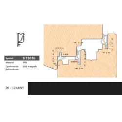 Deventer Uszczelka okienna przylgniowa S7503b – 150 m Czarny