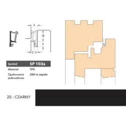 Deventer Czyszczenie Magazynów – Uszczelka okienna krawędziowa SP103a - 200m Czarny