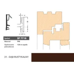 Deventer Uszczelka okienna krawędziowa SV7718 – 125m Dąb rustykalny