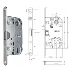 STV ZAMEK MAGNETYCZNY 90KL E=50mm Chrom