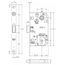 STV ZAMEK MAGNETYCZNY 90KL E=50mm Nikiel matowy