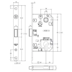 STV ZAMEK MAGNETYCZNY 85WB E=50mm Nikiel matowy