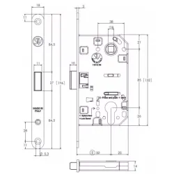 STV ZAMEK MAGNETYCZNY 85WB E=50mm Biały
