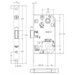 STV ZAMEK MAGNETYCZNY 85WB E=50mm Czarny