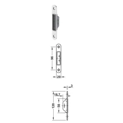 Hafele Zaczep do zamka magnetycznego KFV 116 Stal nierdzewna
