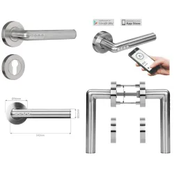 ORNO Klamka z zamkiem szyfrowym ZS-850 Stal szlachetna