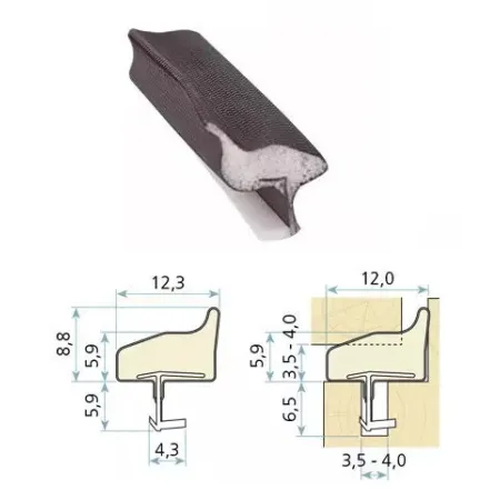 Schlegel Uszczelka drzwiowa QLON QL-3110 150m Brąz