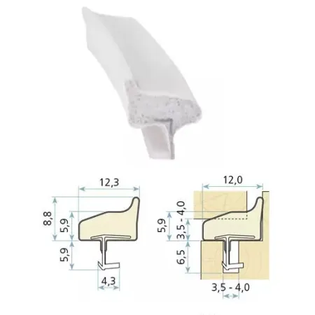 Schlegel Uszczelka drzwiowa QLON QL-3110 150m Biały