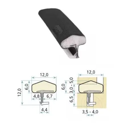 Schlegel Uszczelka drzwiowa QLON QL-3106 250m Czarny