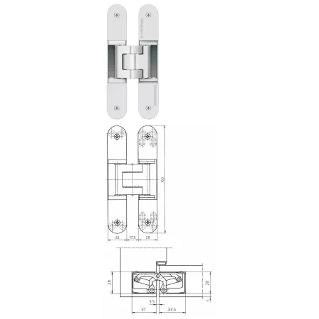 simonswerk TECTUS TE 340 3D               F1-chrom mat