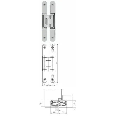 simonswerk TECTUS TE 240 3D               F2-nikiel mat