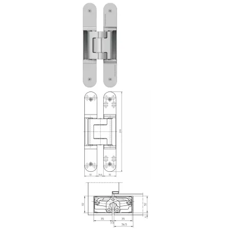 simonswerk TECTUS TE 540 3D F2-nikiel mat