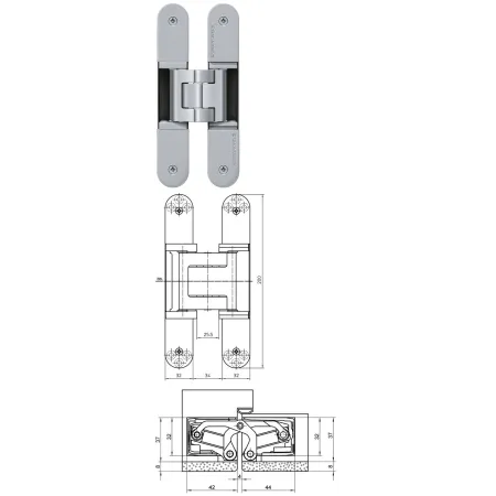 simonswerk TECTUS TE 540 3D A8 F1-chrom mat