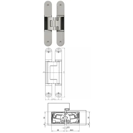 simonswerk TECTUS TE 640 3D F2-nikiel mat
