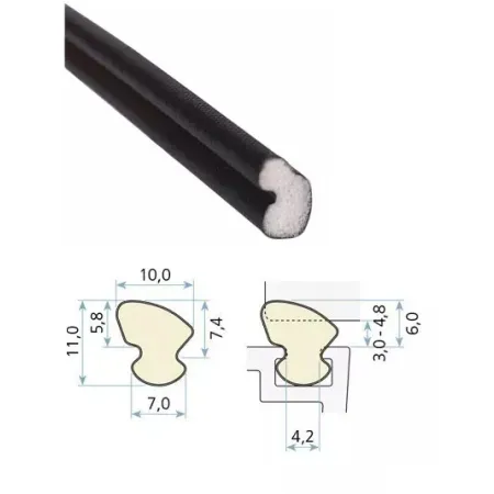 Schlegel Uszczelka okienna QLON QL-4465 Gealan, Veka 250m Czarny