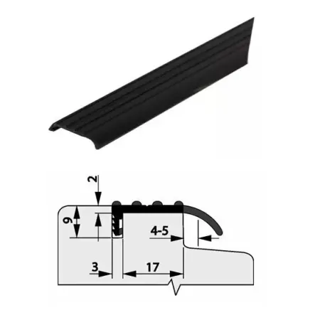 Schlegel Profil uszczelniający progowy LV 0959 (DX 0959) czarny 1000mm Czarny