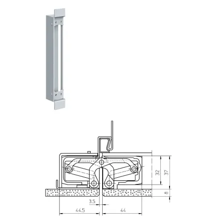 simonswerk Element gniazdowy TECTUS TE 640 3D A8 SZ Ocynk niebieski