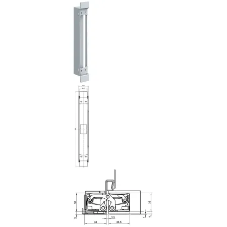 simonswerk Element gniazdowy TECTUS TE 640 3D SZ Ocynk niebieski