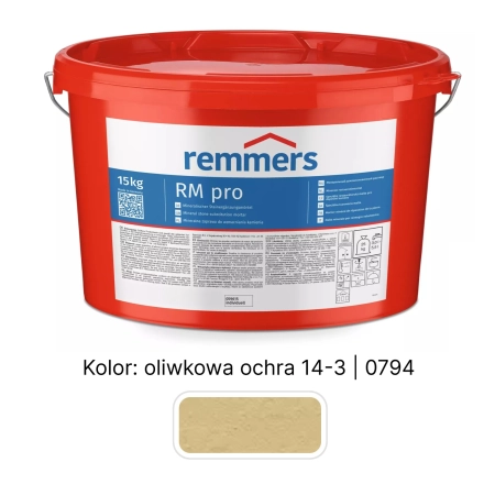 remmers RM pro Uziarnienie średnie ≤ 0,5 mm Wytrzymałość normalna Oliwkowa ochra