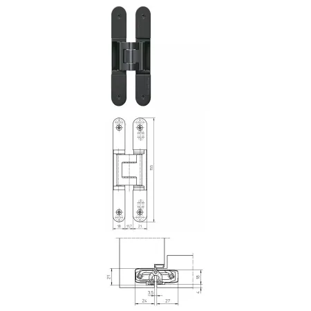 simonswerk TECTUS TE 240 3D               Czarny RAL9005