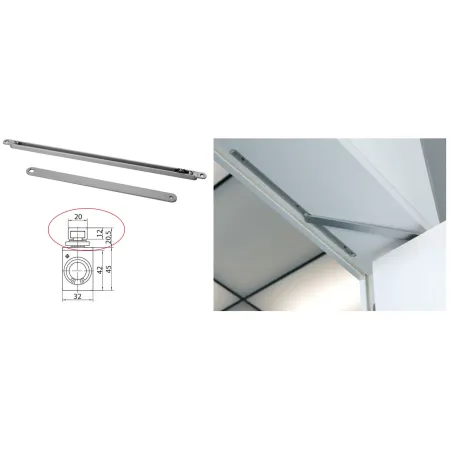 GEZE Szyna samozamykacza BOXER 12 mm  Srebrny