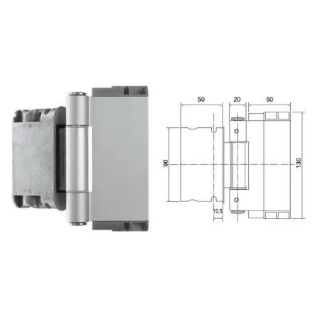 SFS Zawias do drzwi zewnętrznych Easy 3D Stal szlachetna