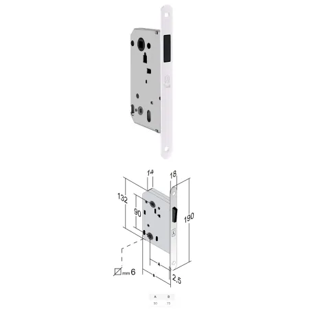 Bonaiti Zamek magnetyczny B-TWIN WC Biały