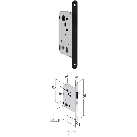 Bonaiti Zamek magnetyczny B-TWIN WC Czarny