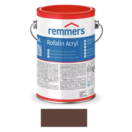 remmers Farba chroniąca przed czynnikami atmosferycznymi Rofalin Acryl 5L Ciemnobrązowy