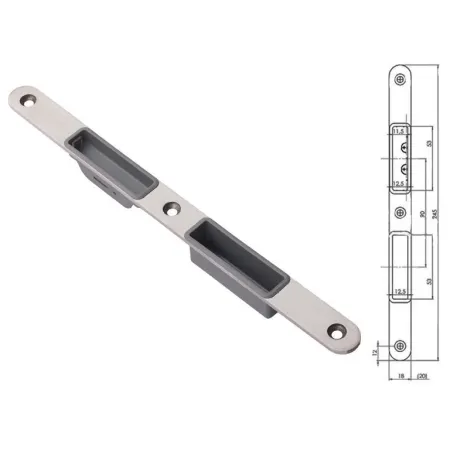 Siegenia Aubi  Zaczep zamka magnetycznego KFV 116 18x245 mm Stal szlachetna