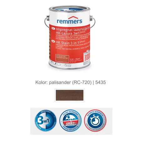 remmers Impregnat lazurujący HK-Lazura 3w1 [plus] 2,5L Palisander